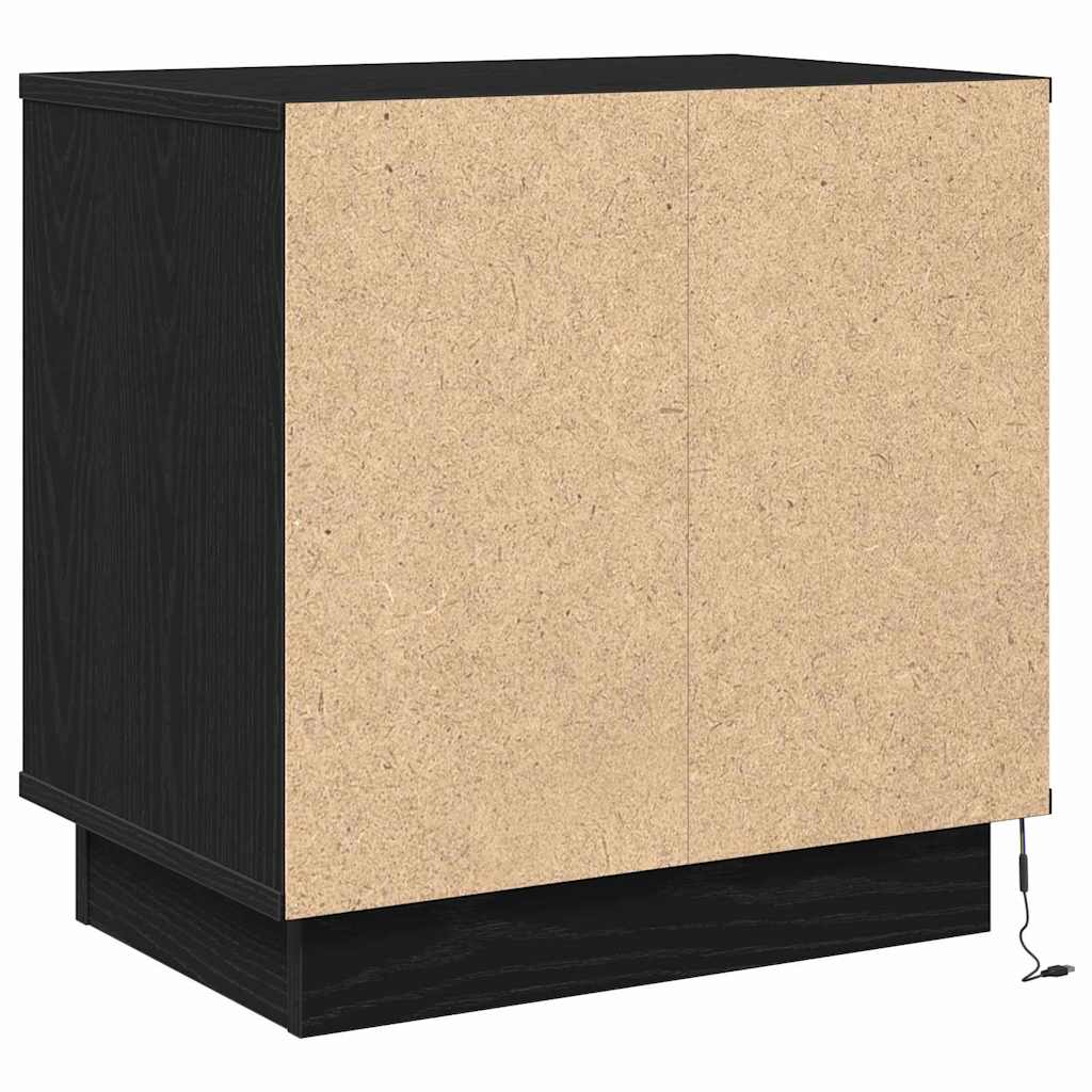 Bedside Cabinet 2 pcs Black 50 x 34.5 x 50 cm Engineered wood