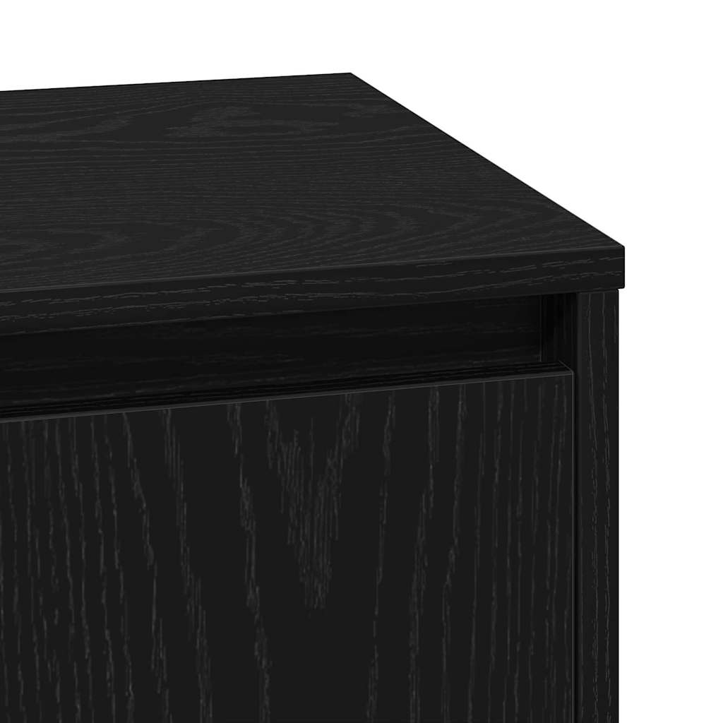Bedside Cabinet 2 pcs Black 39 x 34.5 x 50 cm Engineered wood