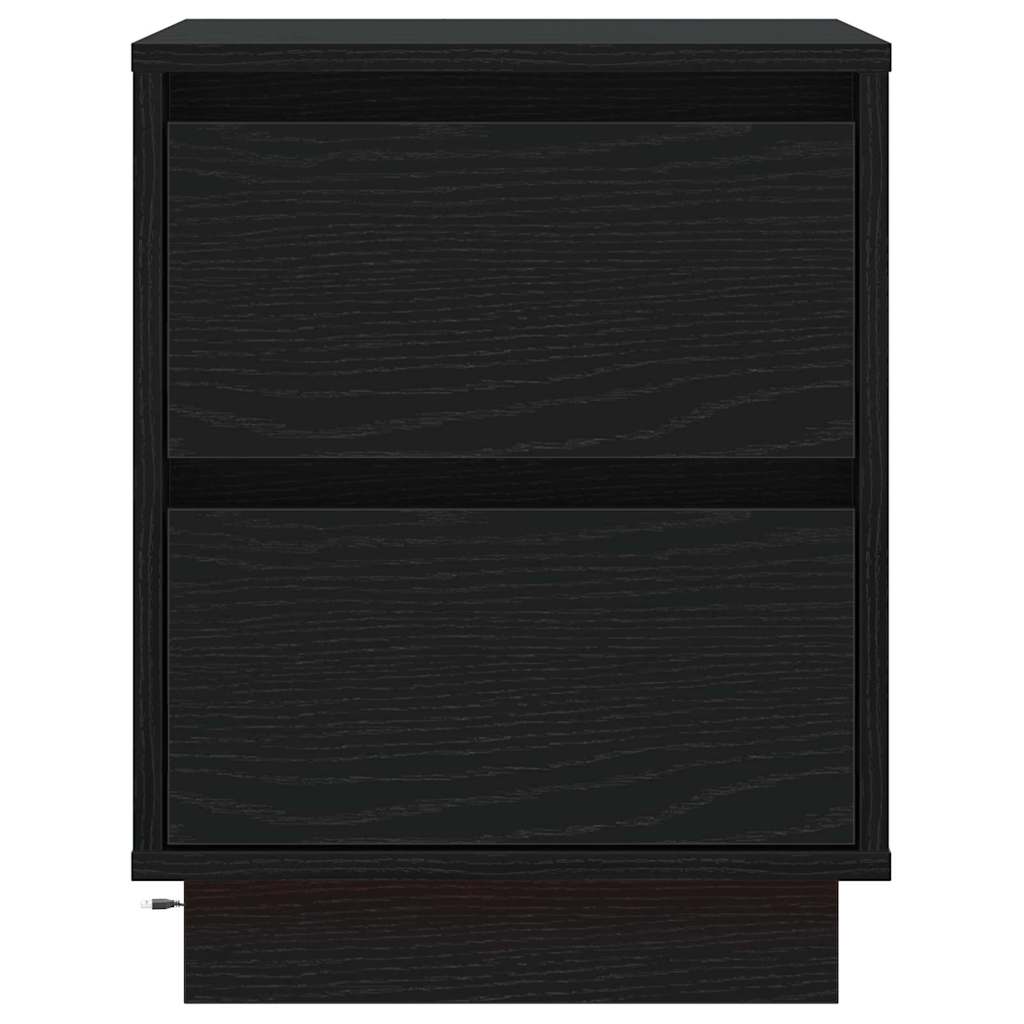 Bedside Cabinet 2 pcs Black 39 x 34.5 x 50 cm Engineered wood