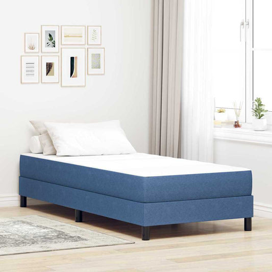 Bed Mattress with Mattress Blue 90 x 190 cm Fabric