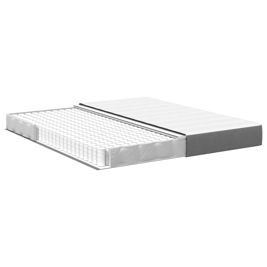 Bed Mattress with Mattress Light Grey 180 x 200 cm Fabric