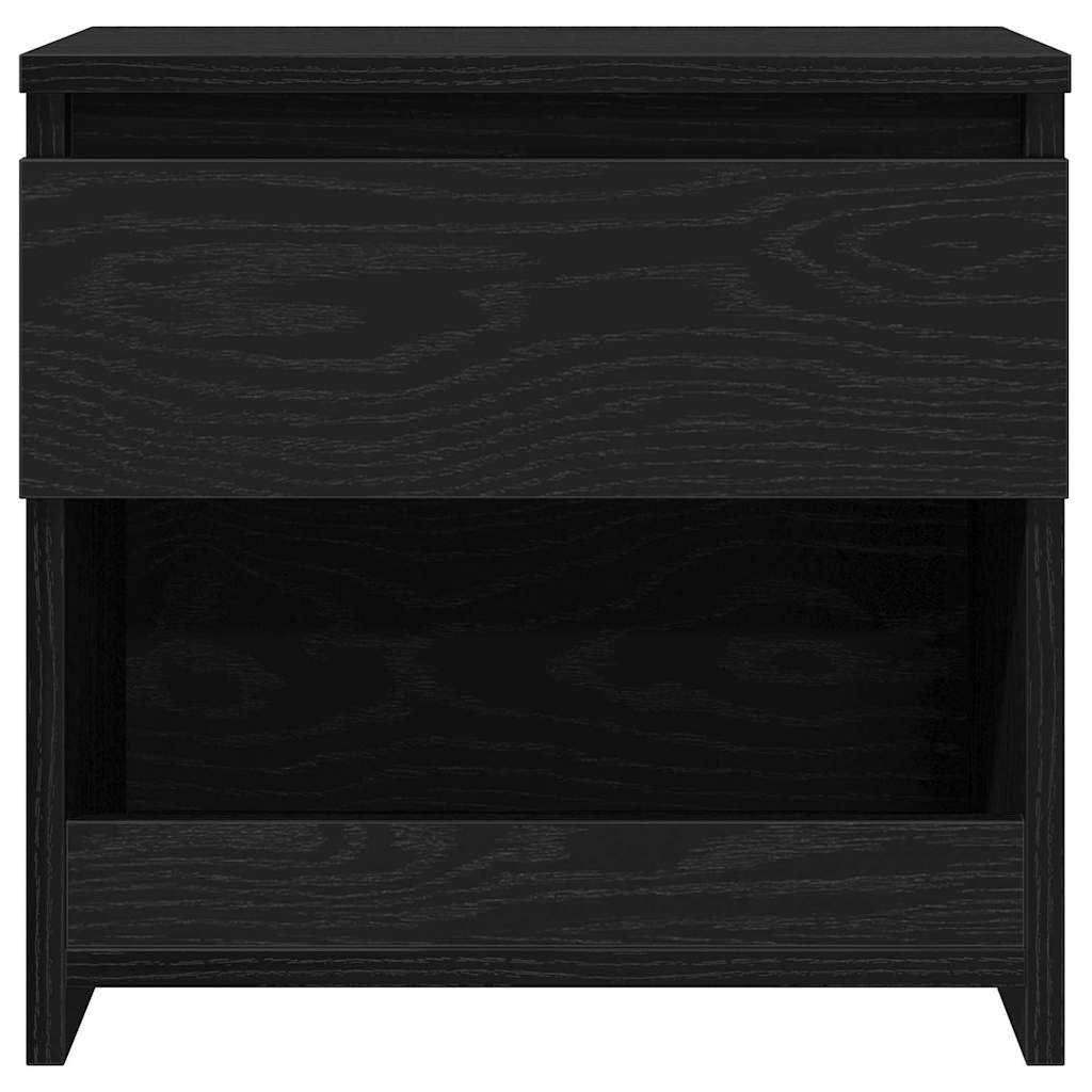 Bedside Cabinet 2 pcs Black Oak 40 x 30 x 39 cm Engineered wood