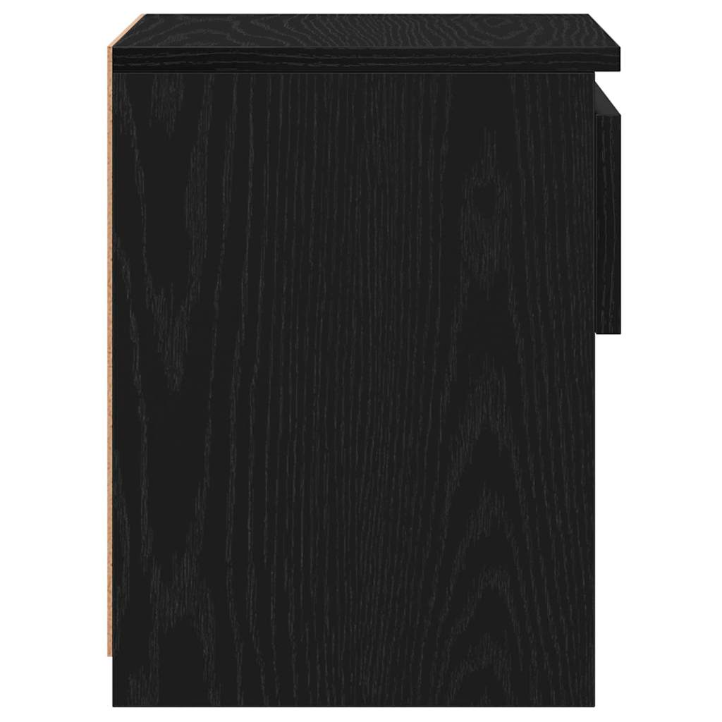 Bedside Cabinet 2 pcs Black Oak 40 x 30 x 39 cm Engineered wood