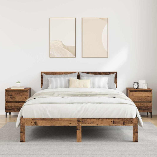 Bedside Cabinet 2 pcs Old wood 40 x 35 x 50 cm Engineered wood