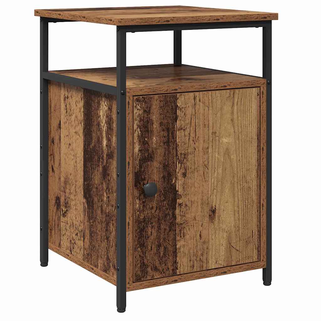 Bedside Cabinet 2 pcs Old wood Engineered Wood