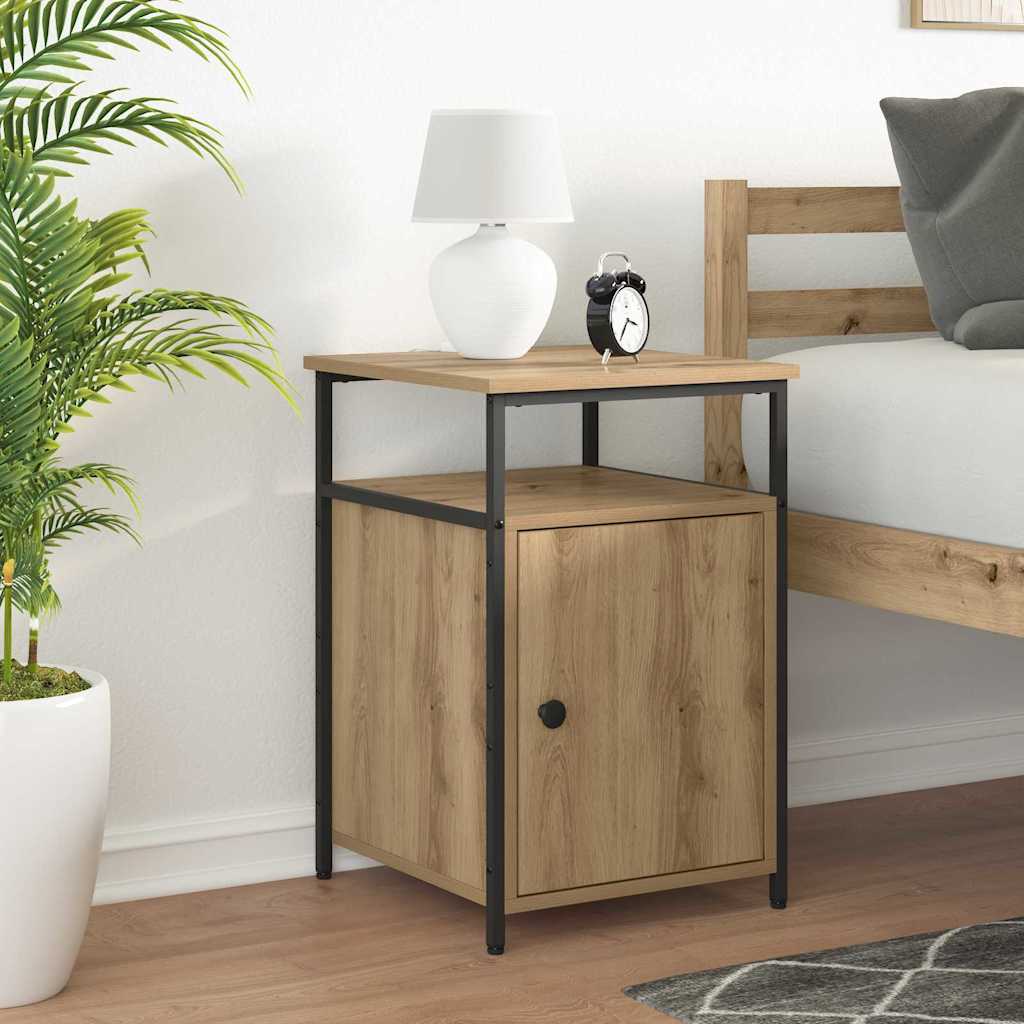 Bedside Cabinet 2 pcs Artisan oak Engineered Wood