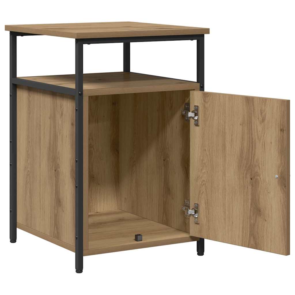 Bedside Cabinet 2 pcs Artisan oak Engineered Wood