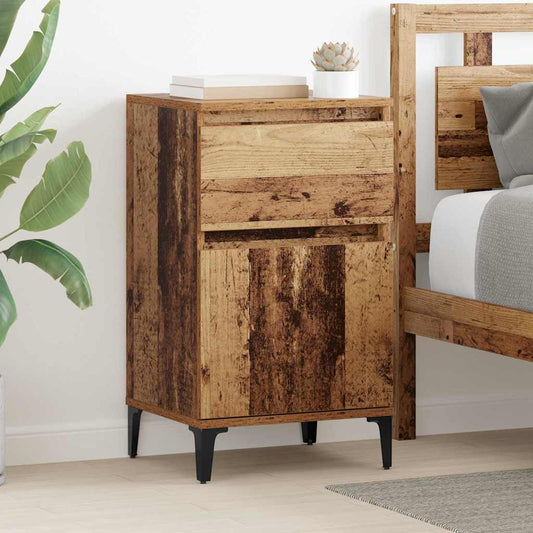 Bedside Cabinet 2 pcs Old wood 40 x 35 x 70 cm Engineered wood